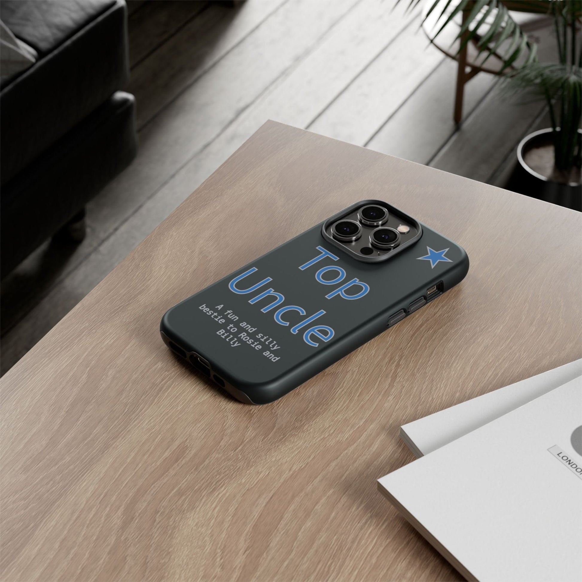 Printify Phone Case Personalised Top Uncle iPhone Case – A Fun & Practical Gift for Him