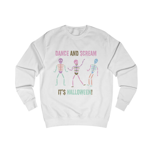 Printify Sweatshirt Arctic White / S Pastel Dancing skeleton Sweatshirt