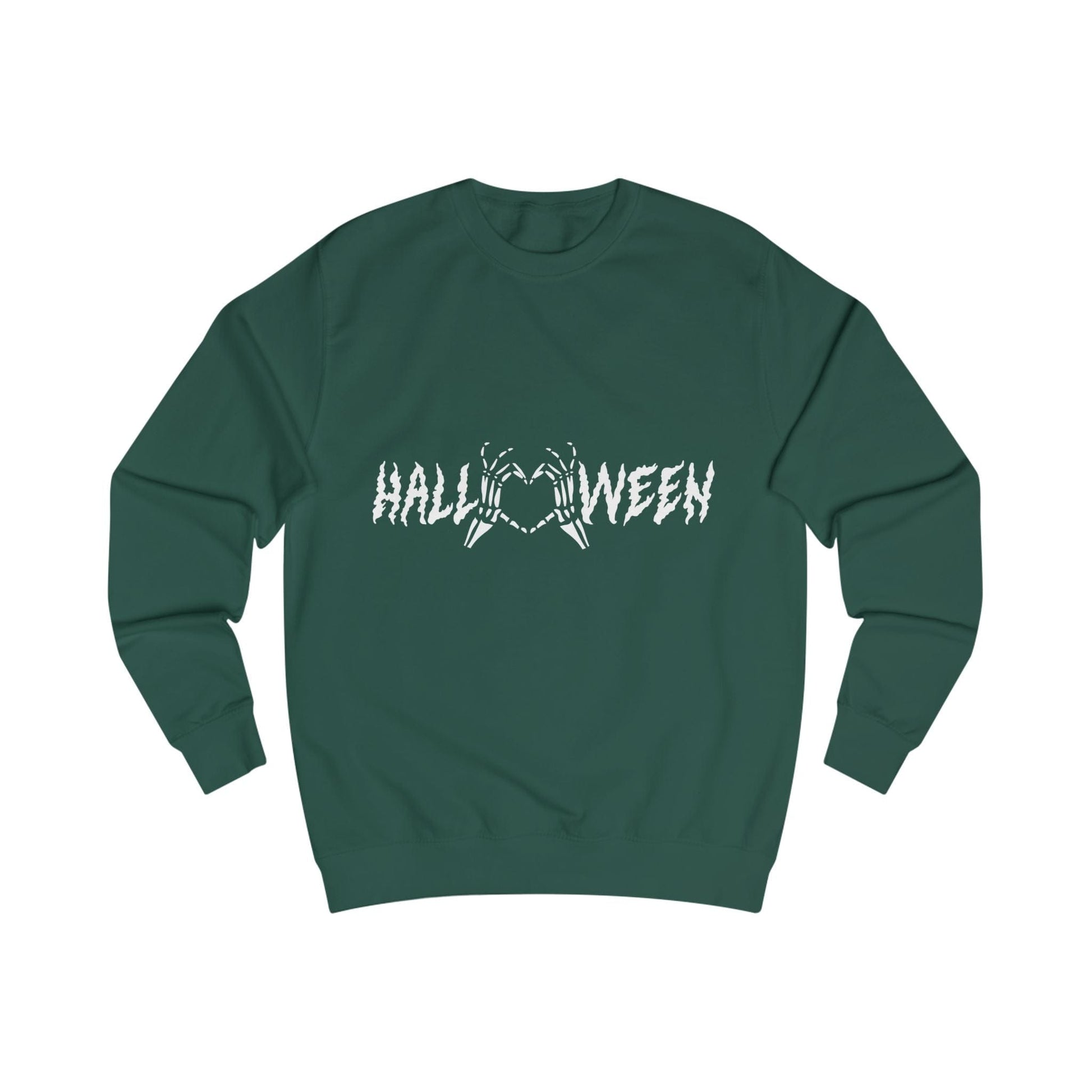 Printify Sweatshirt Bottle Green / S Halloween Heart Hands Sweatshirt
