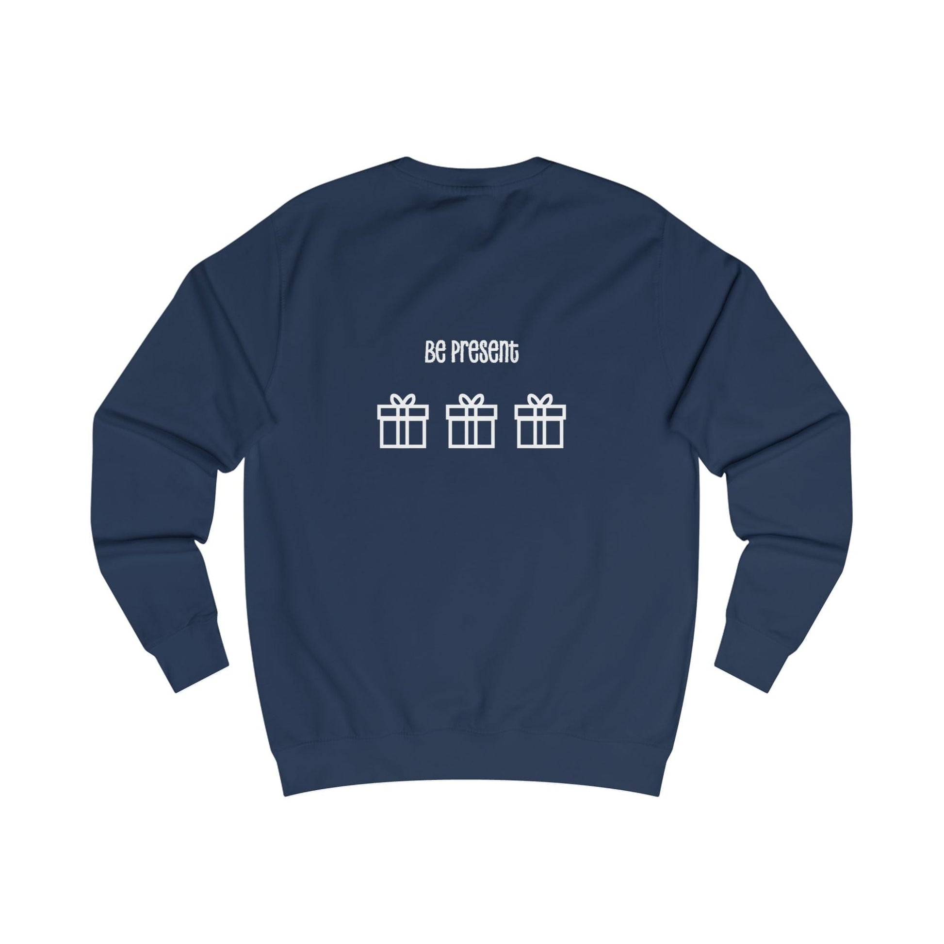 Printify Sweatshirt Christmas Jumper – “Presence Is the Greatest Present” Slogan
