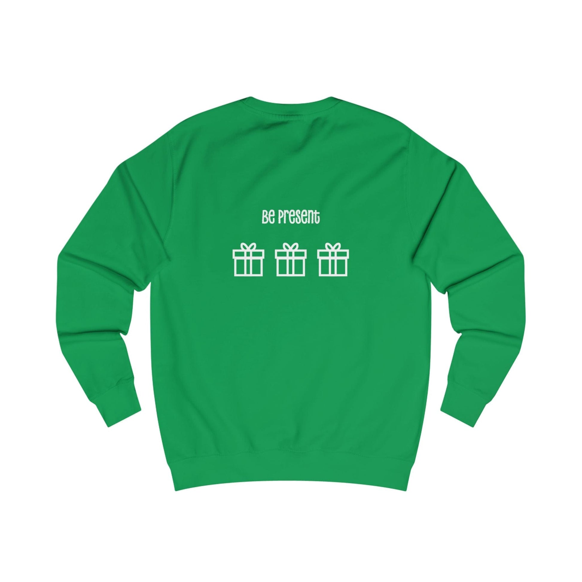 Printify Sweatshirt Christmas Jumper – “Presence Is the Greatest Present” Slogan
