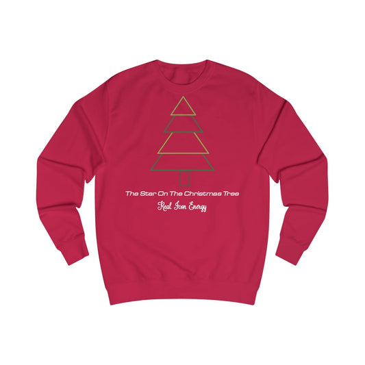 Printify Sweatshirt Fire Red / S Star on the Christmas Tree Jumper
