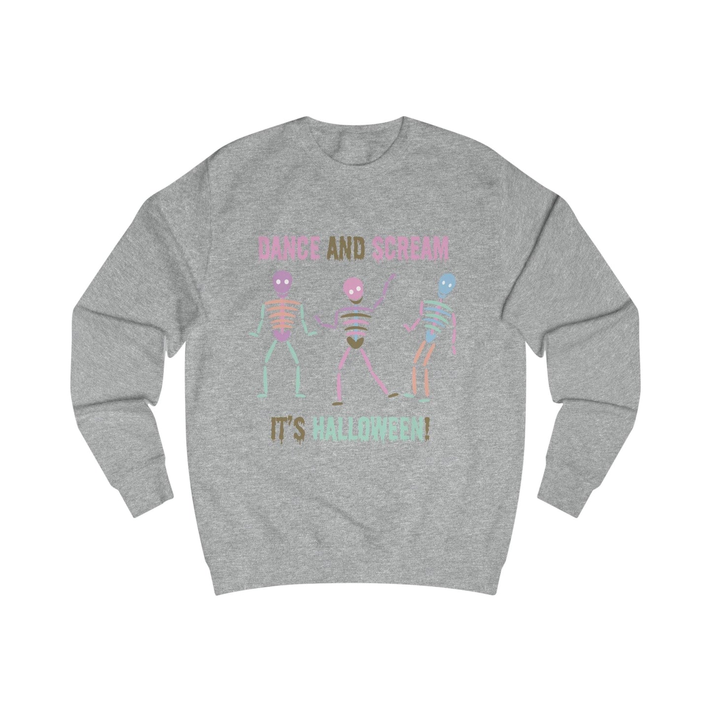 Printify Sweatshirt Heather Grey / S Pastel Dancing skeleton Sweatshirt
