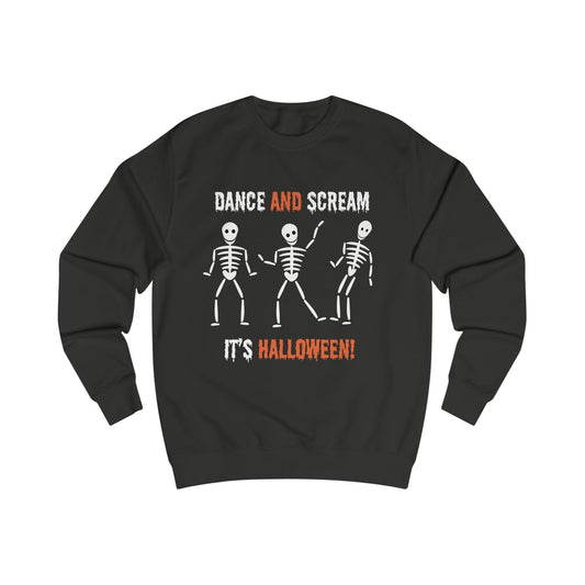 Printify Sweatshirt Jet Black / S Skeleton dance dark base Sweatshirt