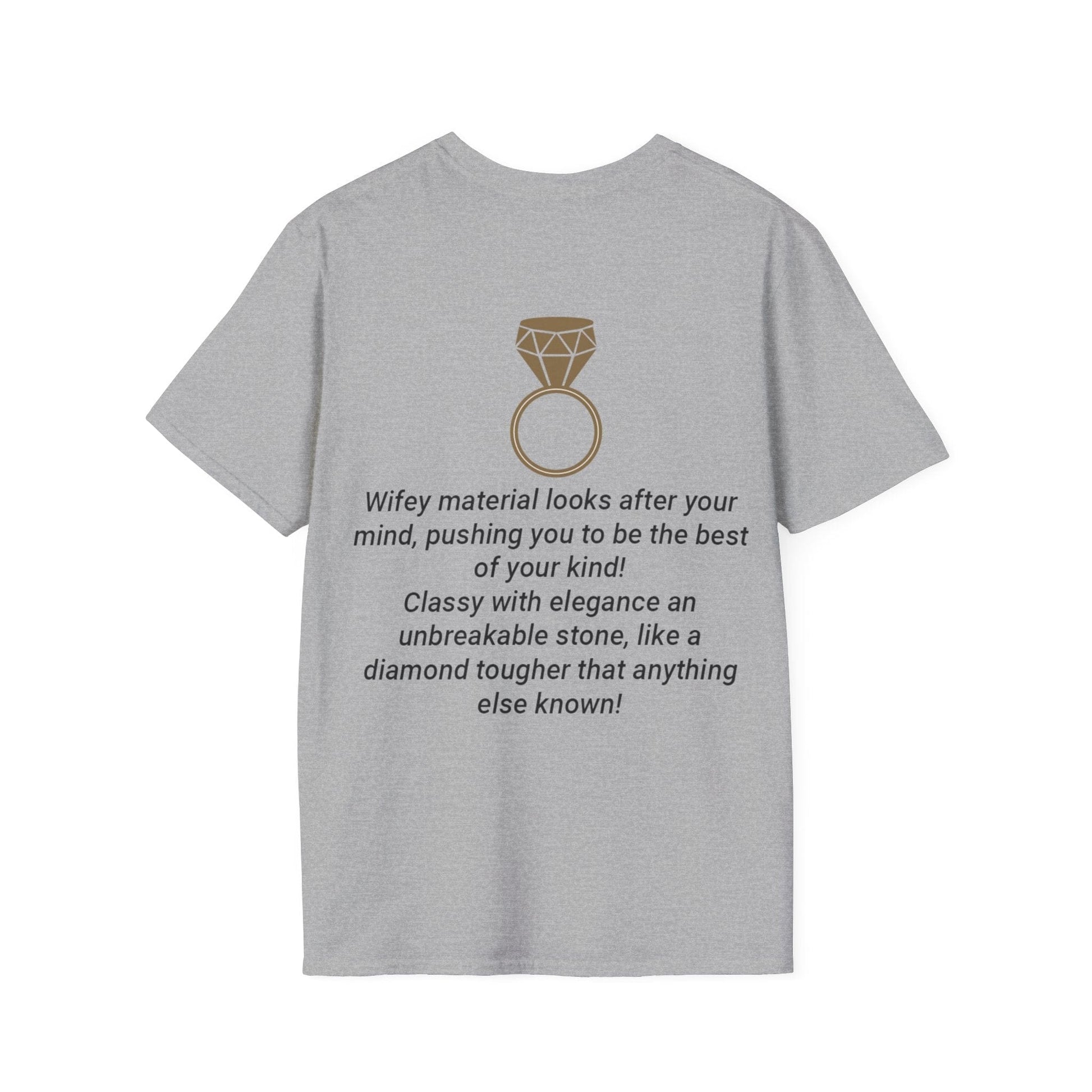 Printify T-Shirt 100% Wifey Material T-Shirt