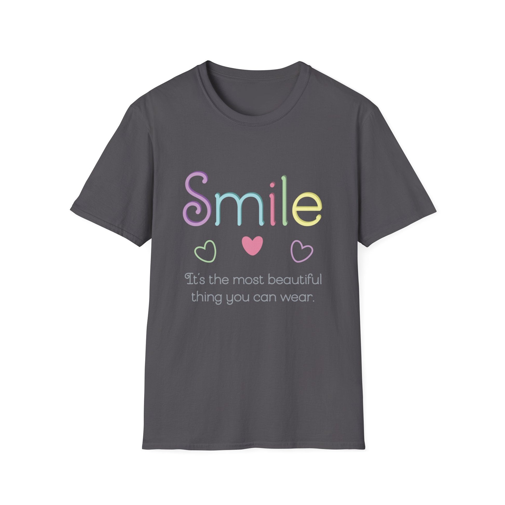 Printify T-Shirt Charcoal / S Smile Beautiful T-Shirt