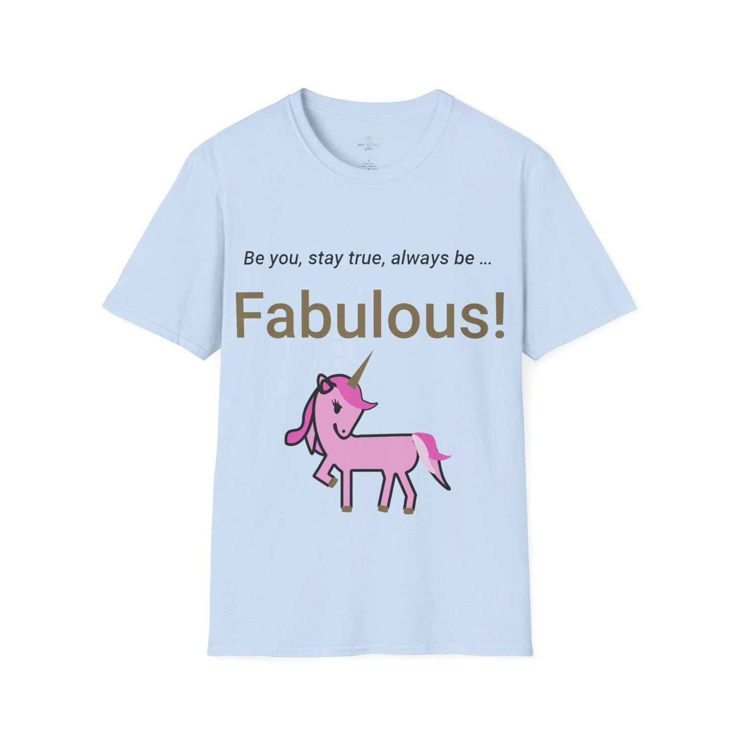 Printify T-Shirt Light Blue / S Fabulous Unicorn T-Shirt