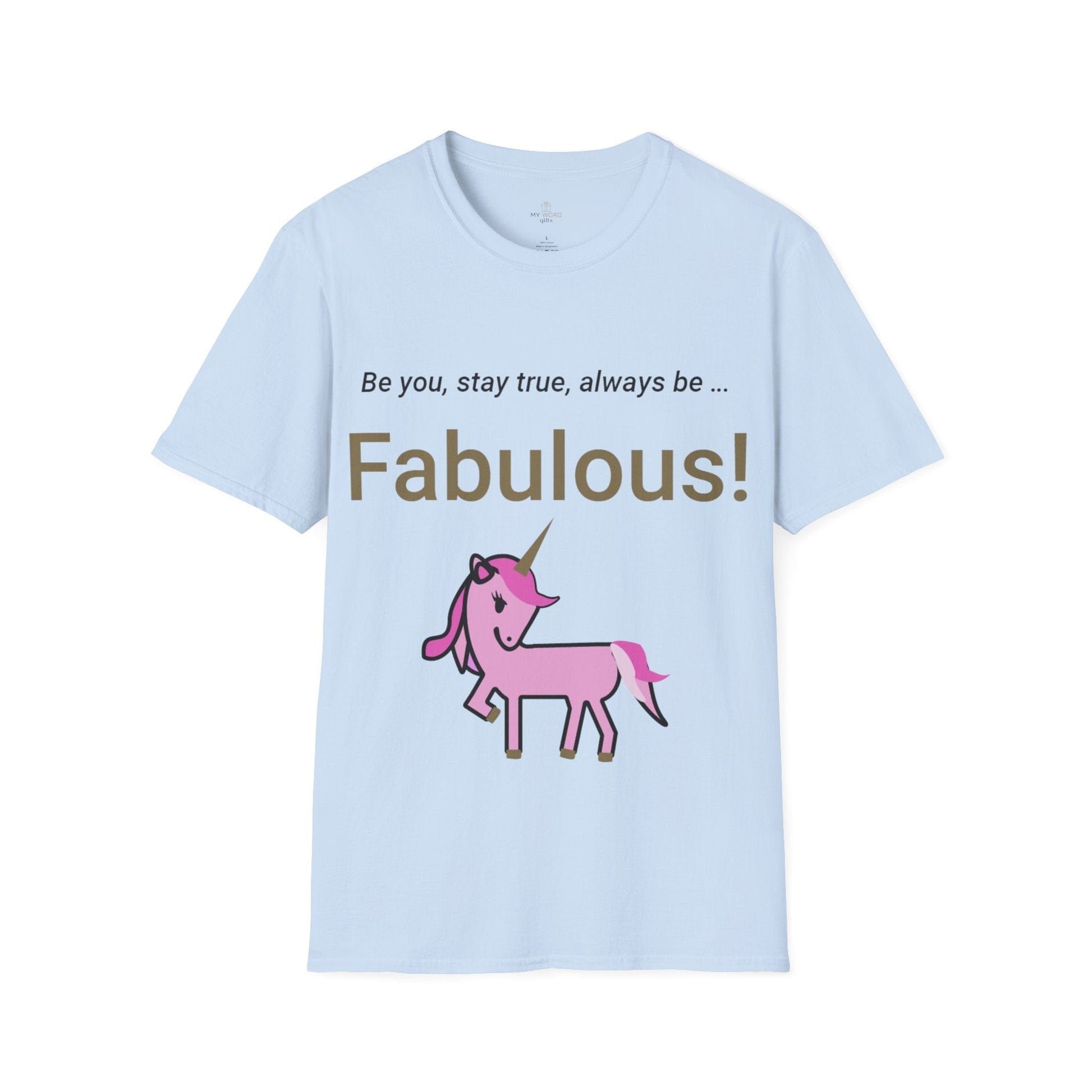 Printify T-Shirt Light Blue / S Fabulous Unicorn T-Shirt