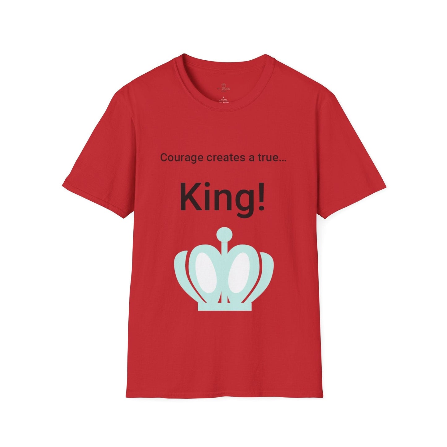 Printify T-Shirt Red / S Courage King T-Shirt
