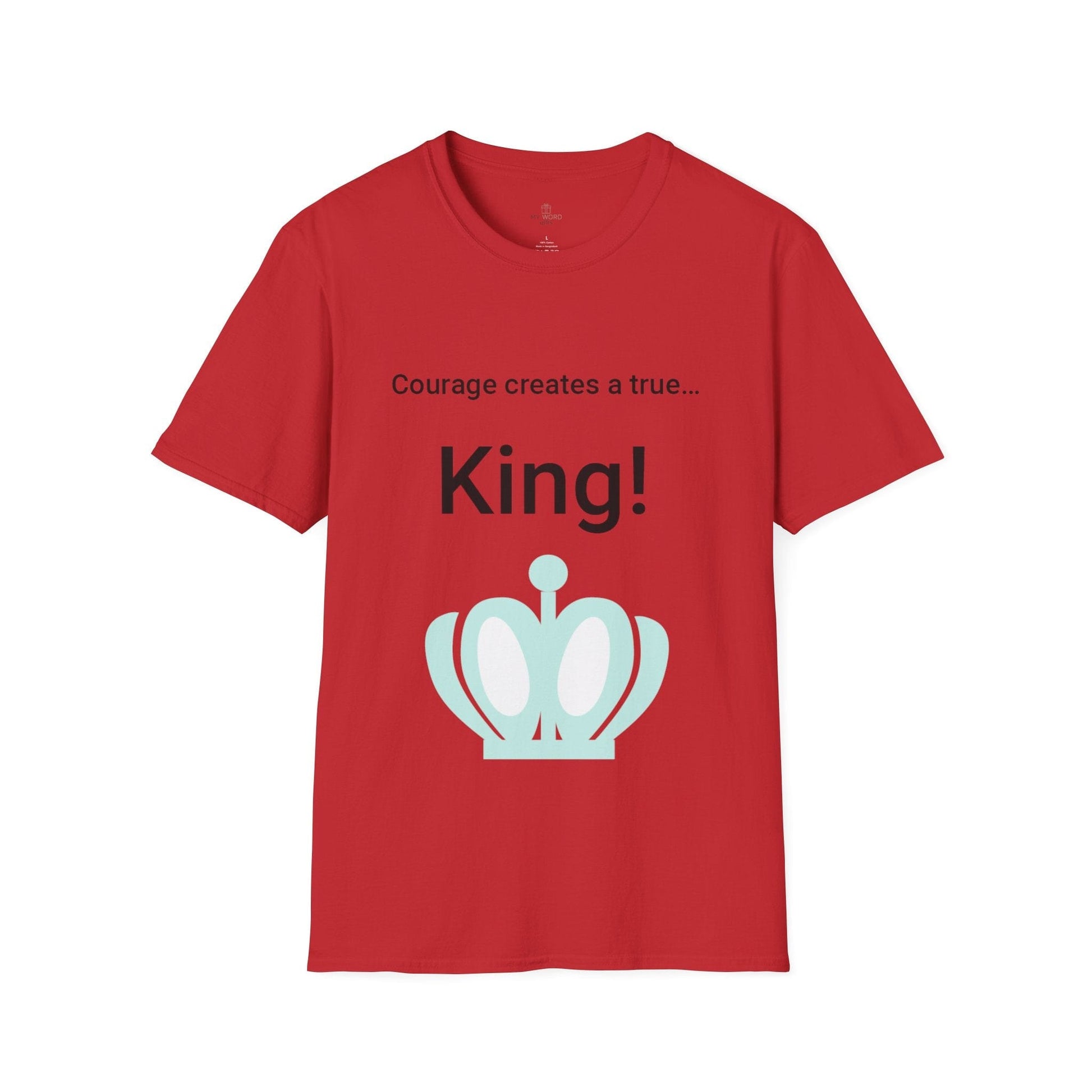 Printify T-Shirt Red / S Courage King T-Shirt