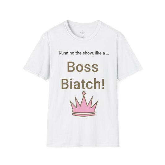 Printify T-Shirt White / S Boss Biatch T-Shirt