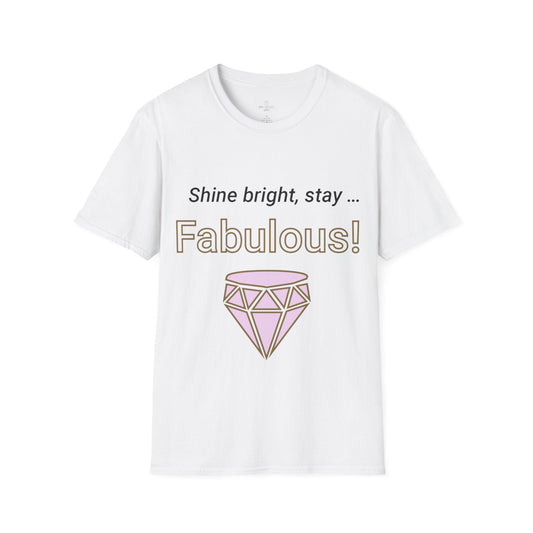 Printify T-Shirt White / S Fabulous Diamond Icon T-Shirt
