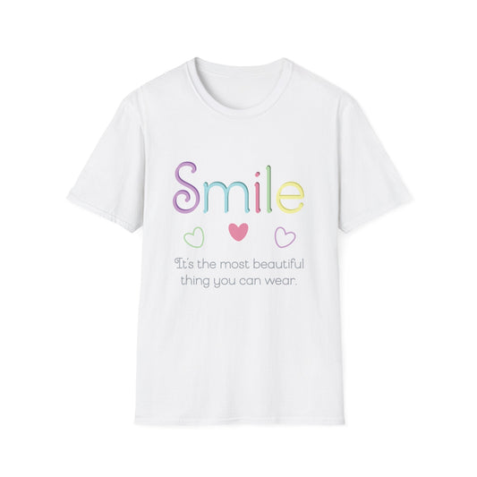 Printify T-Shirt White / S Smile Beautiful T-Shirt